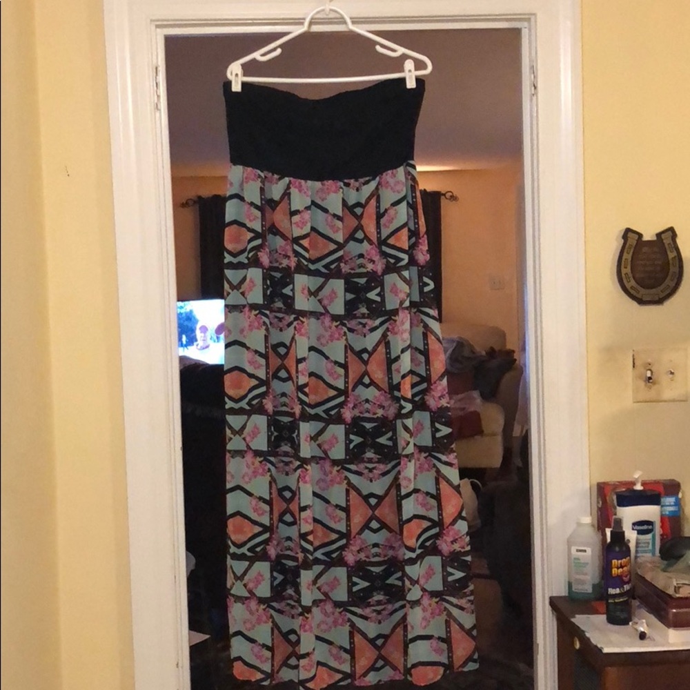 Exhilaration, strapless dress
